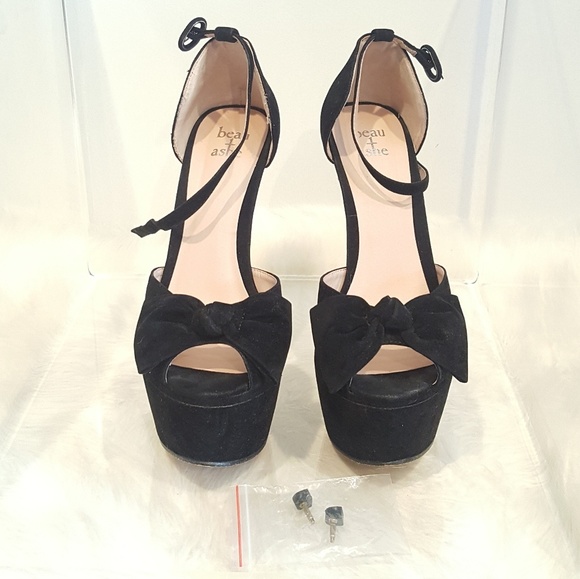 Black Ankle Strap Heels - Picture 5 of 5